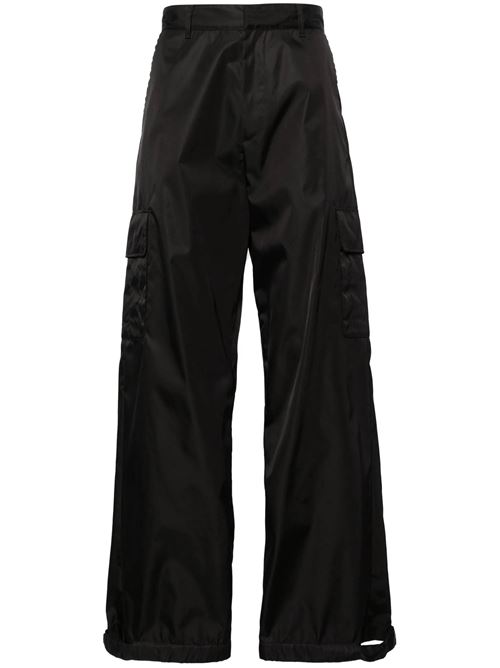 Pantaloni con finitura spalmata nera OFF WHITE | OMCF037C99FAB0021010